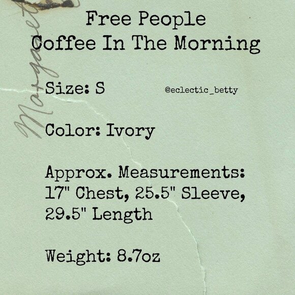 Free People "Coffee In The Morning" Chamoix Lace Tunic Top Size S - Picture 2 of 12